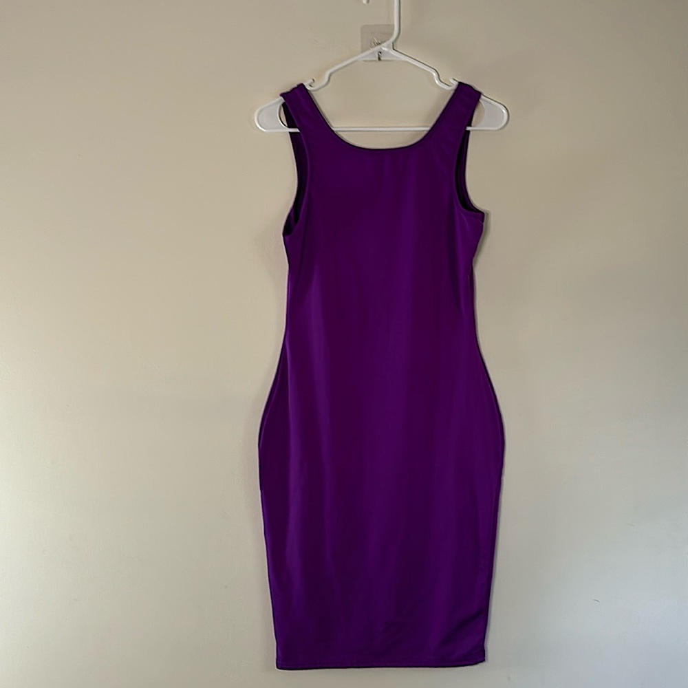 Purple t-shirt dress